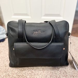 NWT JUJUBE Wherever Weekender Faux Pebbled Leather Color Noir